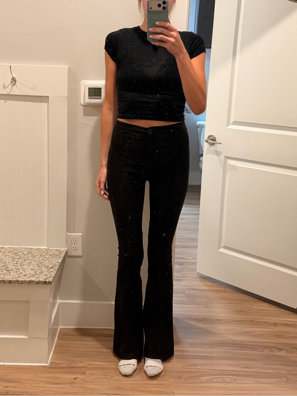 Classic Black High-Waist Flare Pants